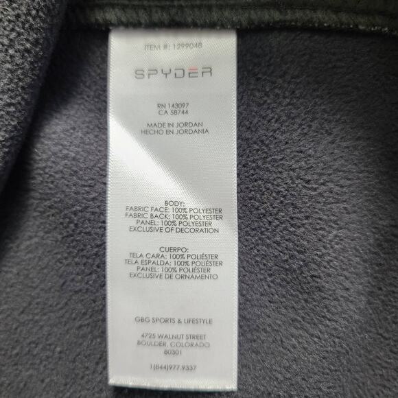 Spyder Black Gray Men's Outbound Stryke Fleece Core Sweater 1/4 Zip XL - Picture 6 of 6
